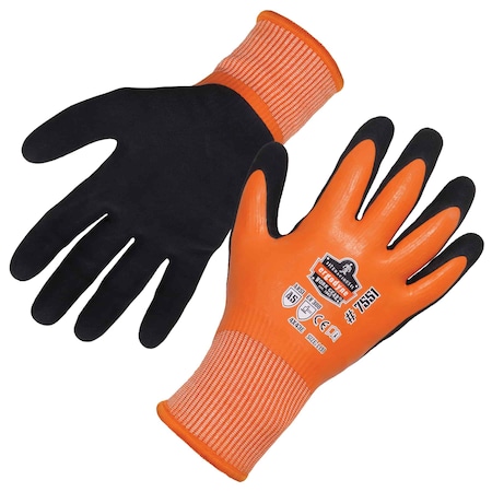 Ergodyne Cut-Resistant Coated Winter Work Gloves, Cut Level A5 , Nitrile , Sandy Nitrile , M 1 PR 7551